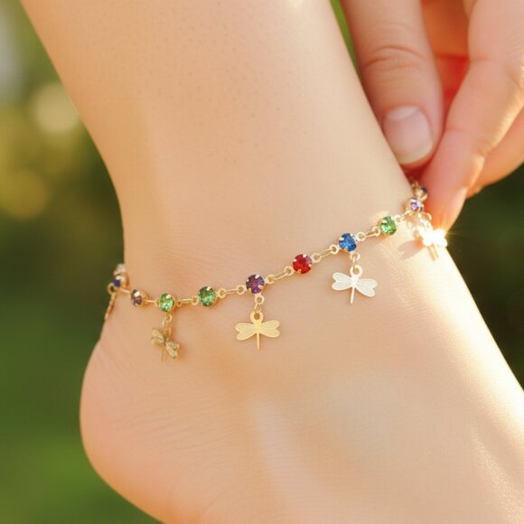 "Handmade Anklet – Elegant & Delicate Jewelry for Women | UNVRC1253 - Picture 2 of 4